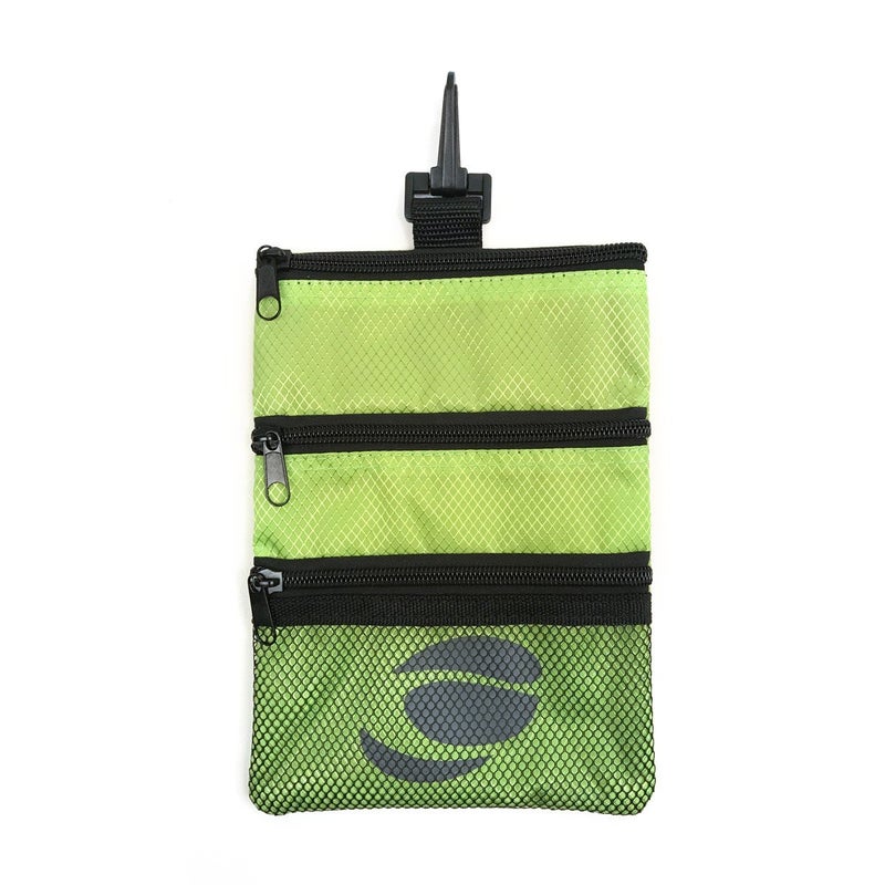 Orlimar Golf Detachable Accessory & Valuables Pouch, Lime Green, Golfing Accessories for Men and Women, Tee Cell Phone Essentials Holder, Golf Bag Organizer with Clip - Image 1
